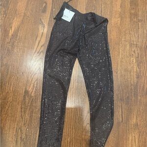 Black Sequin Leggings